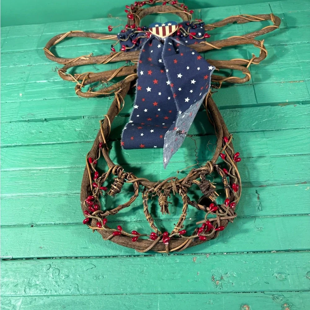 Red, White and Blue Holiday Wreath for Festive Cheer